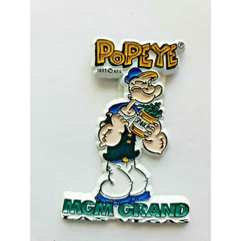 1997 MGM Grand Hotel Popeye Magnet Brand New U156